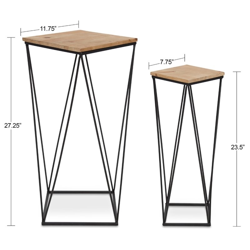 Lofland Metal Accent 2 Piece Nesting Tables - Image 3