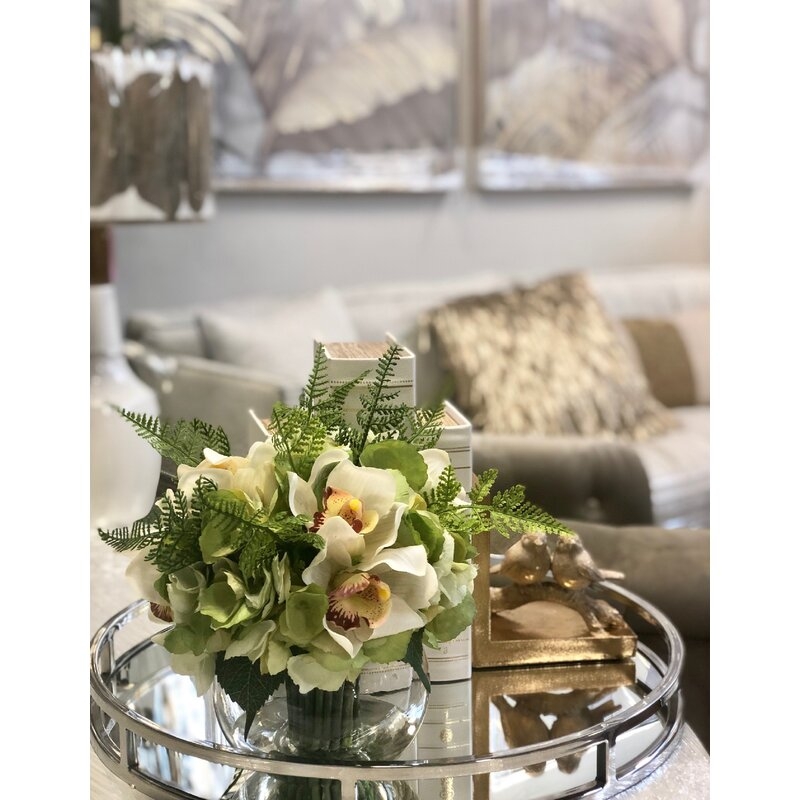 Orchids Floral Arrangements and Centerpieces in Vase - Image 1