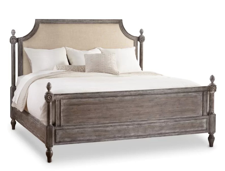 True Vintage Upholstered Panel Bed- King - Image 0