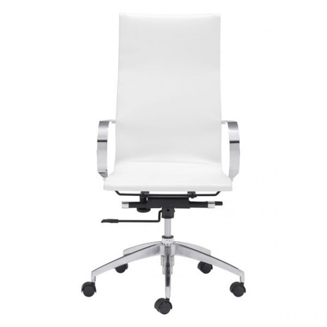 Glider Hi Back Office Chair White - Image 2