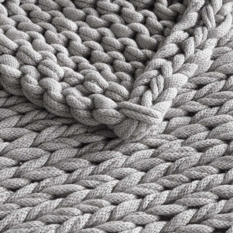Marvelyn Double Knit Throw - Gray - Image 2