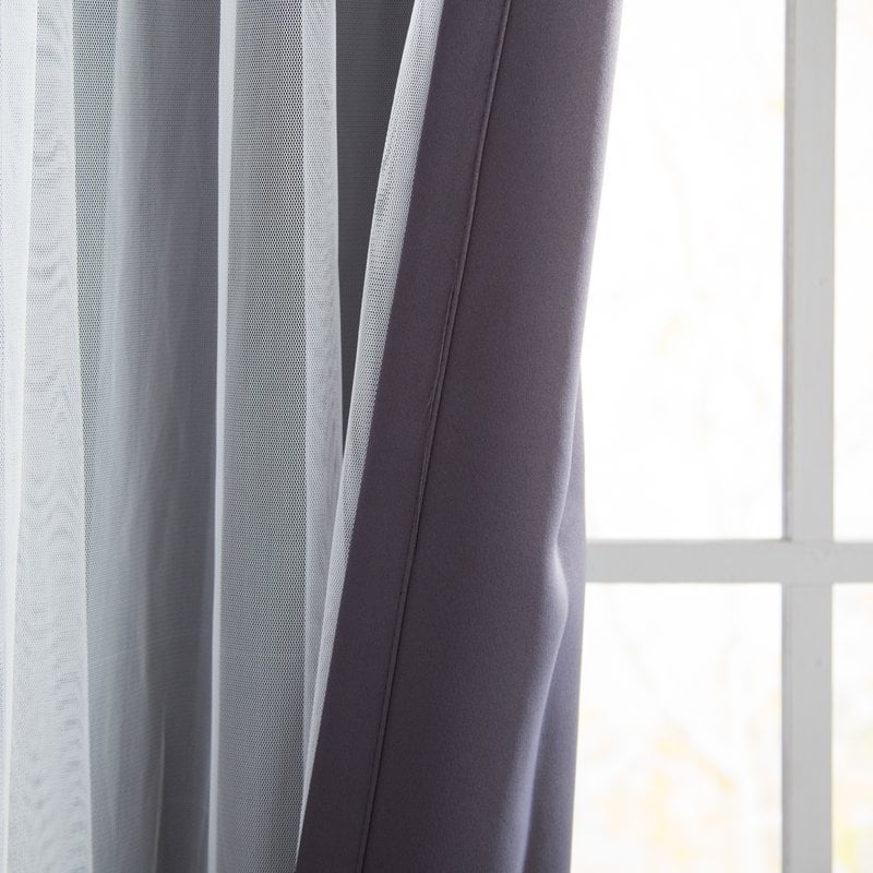 Brockham Solid Blackout Thermal Grommet Curtain Panels (Set of 2) - Image 1
