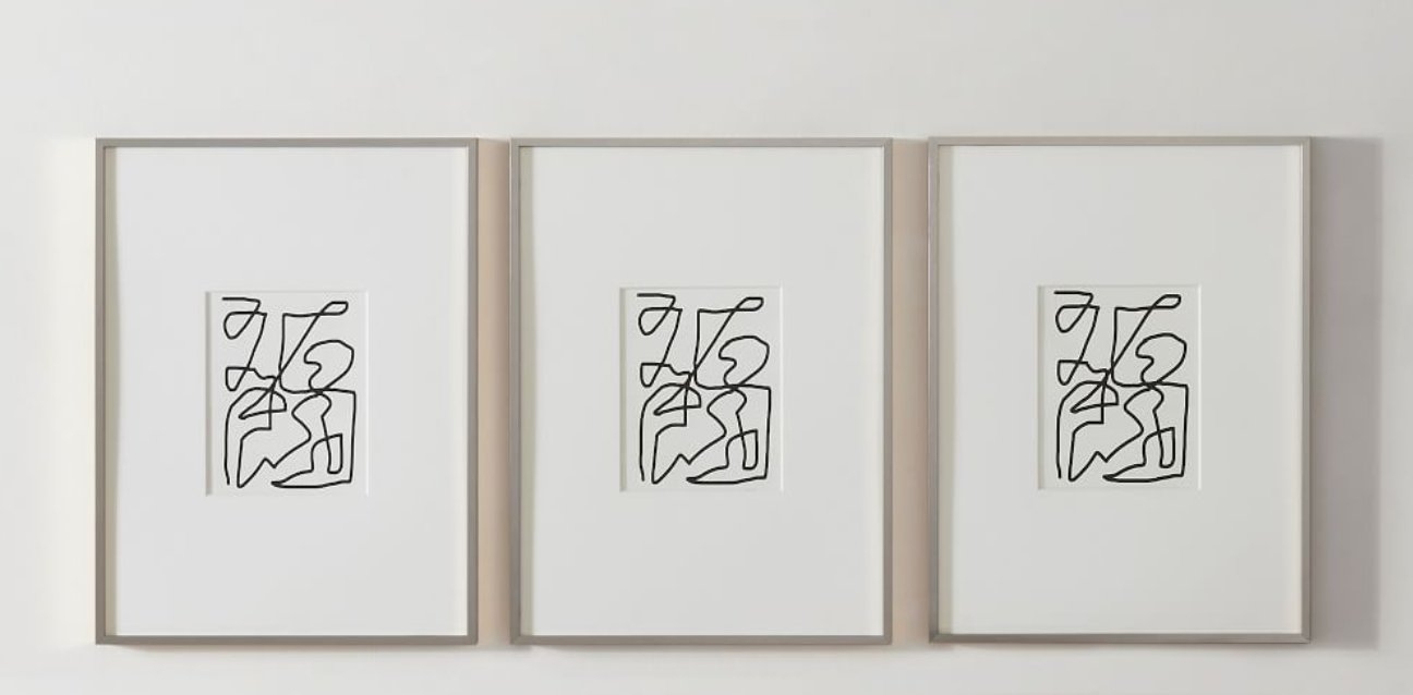 Multi-Mat Gallery Frames - white set of 3 - Image 0