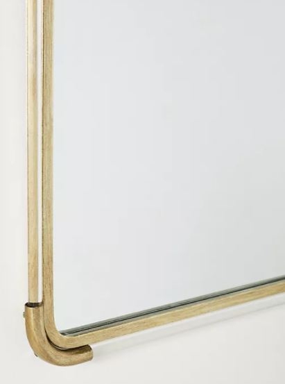 Joan Lucite and Brass Arched Mirror - Image 1