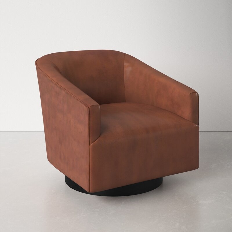 Mcintyre 30'' Wide Swivel Barrel Chair - Image 1