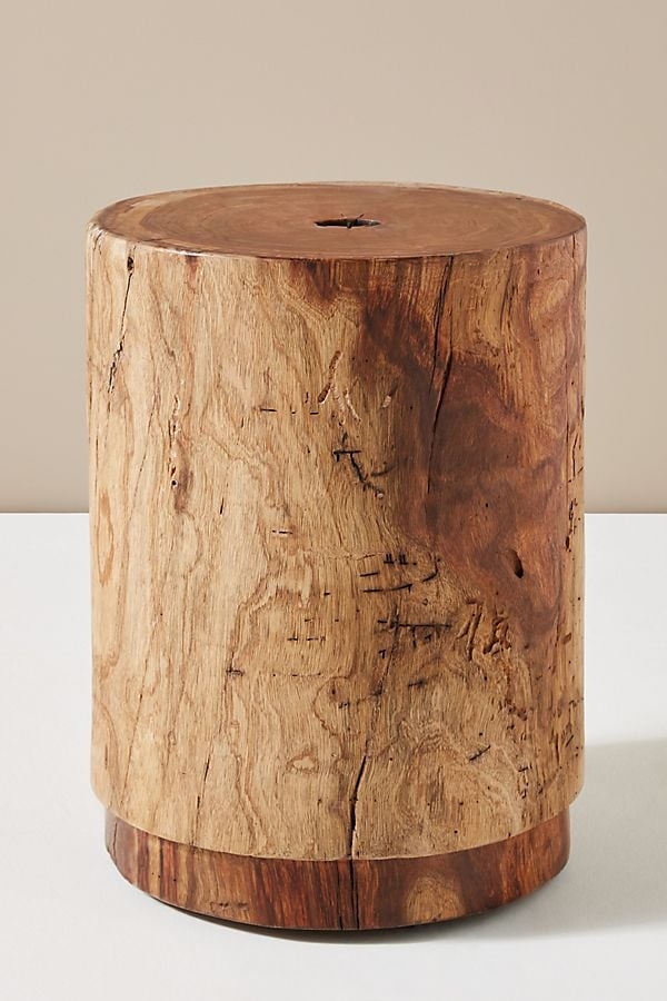 Live-Edge Drum Side Table - Image 0