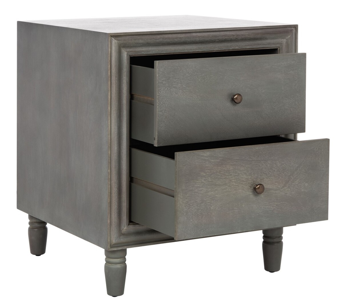 Blaise Nightstand With Storage Drawers - French Grey - Arlo Home - Image 2