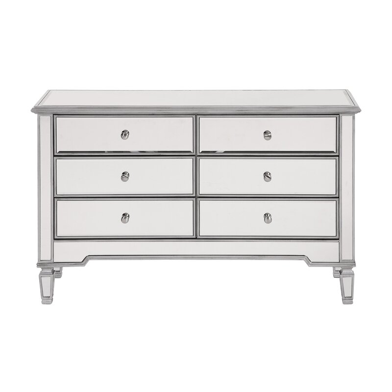 Chauncey 6 Drawer Double Dresser - SILVER - Image 0