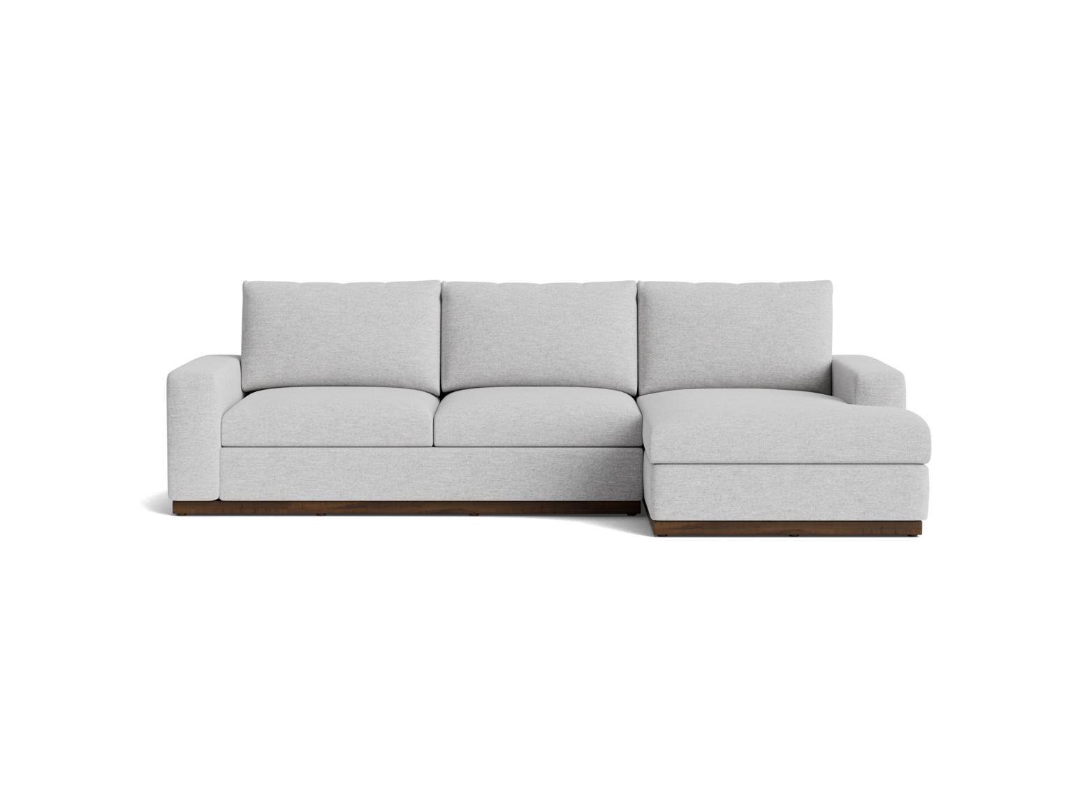 Holt Sectional - Taylor Felt Grey - Coffee Bean - Right - Image 0