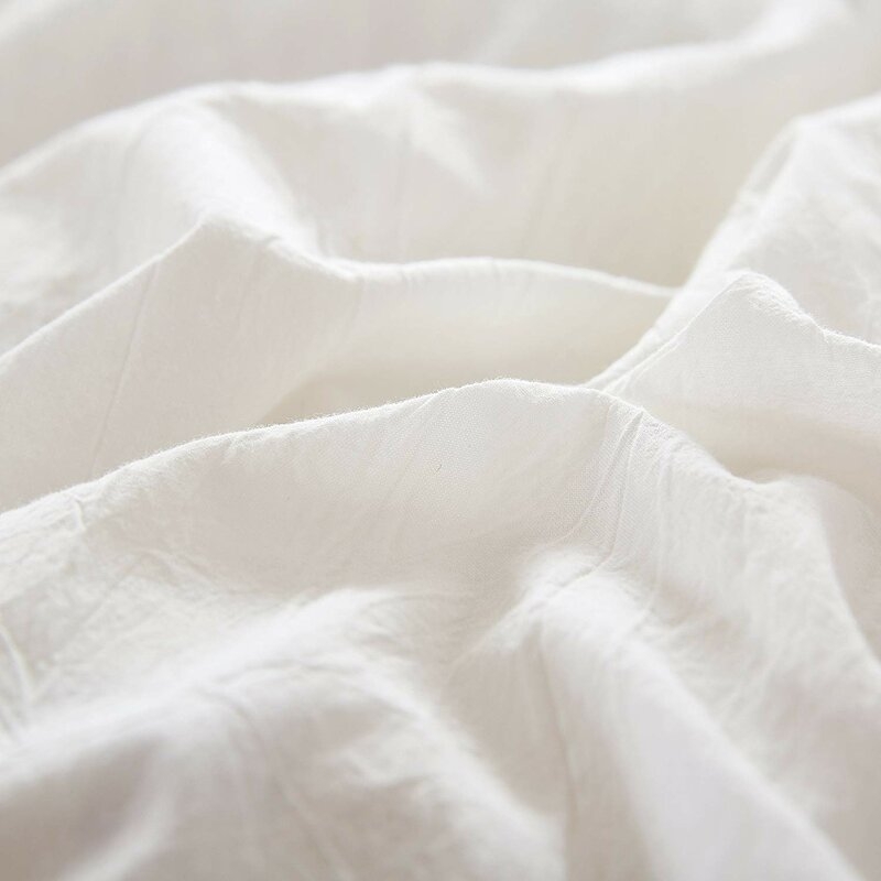 Wrought Studio Medau Cotton Reversible Duvet Cover Set: Queen Duvet Cover + 2 Pillow Cases - White - Image 2
