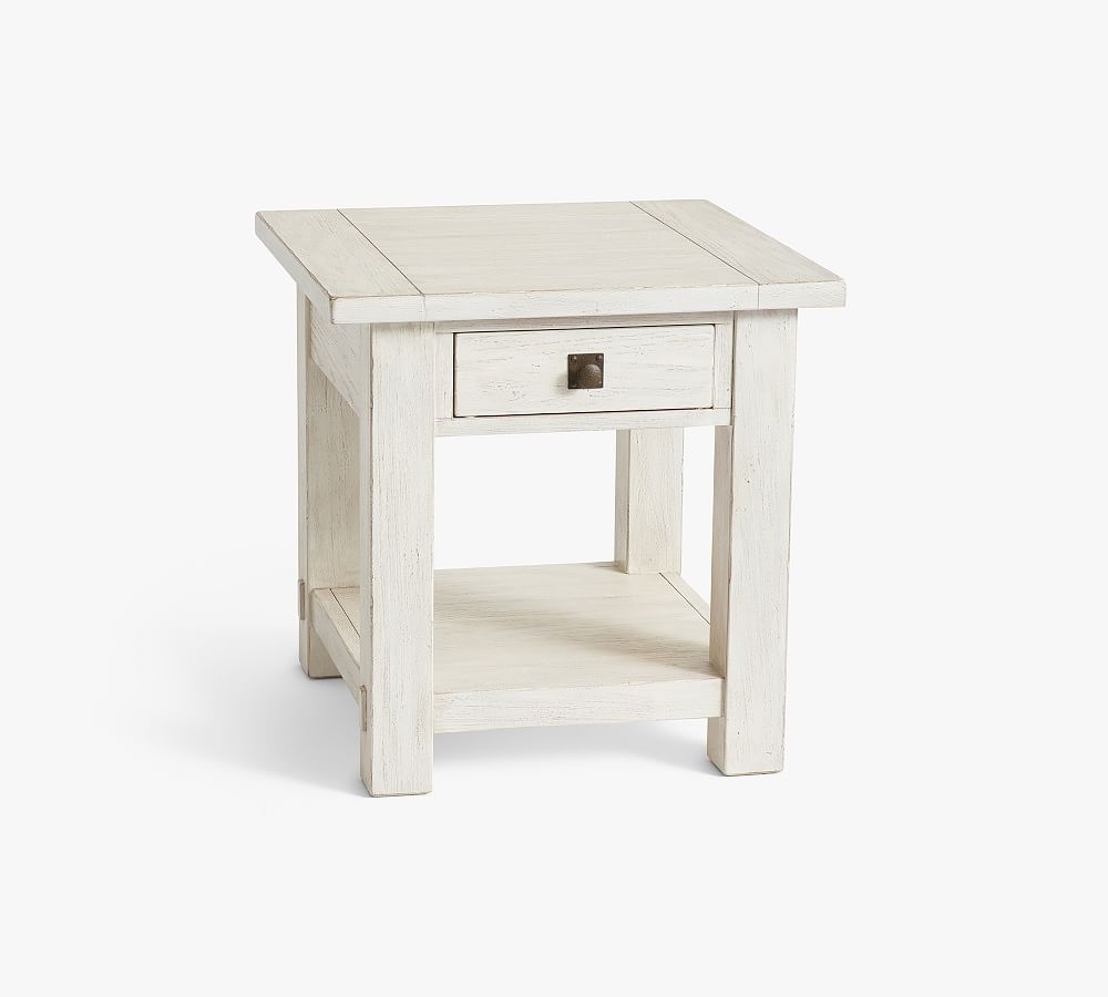 Benchwright 24" Square End Table, Tudor White - Image 0