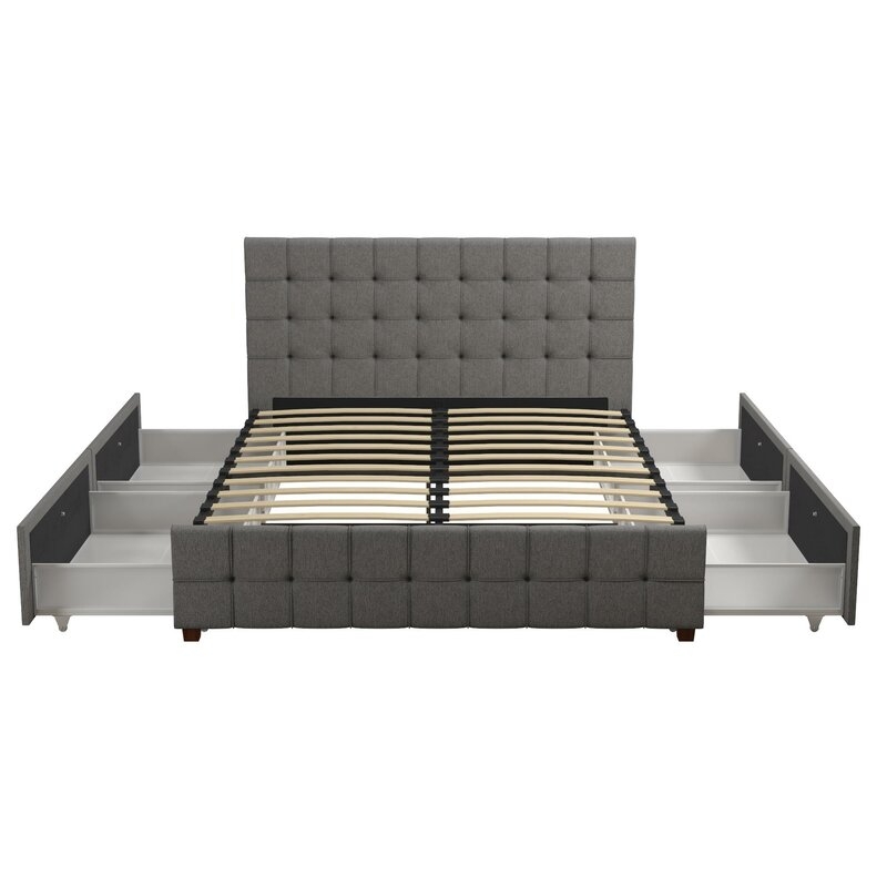 Elizabeth Upholstered Storage Platform Bed - FULL - Image 2