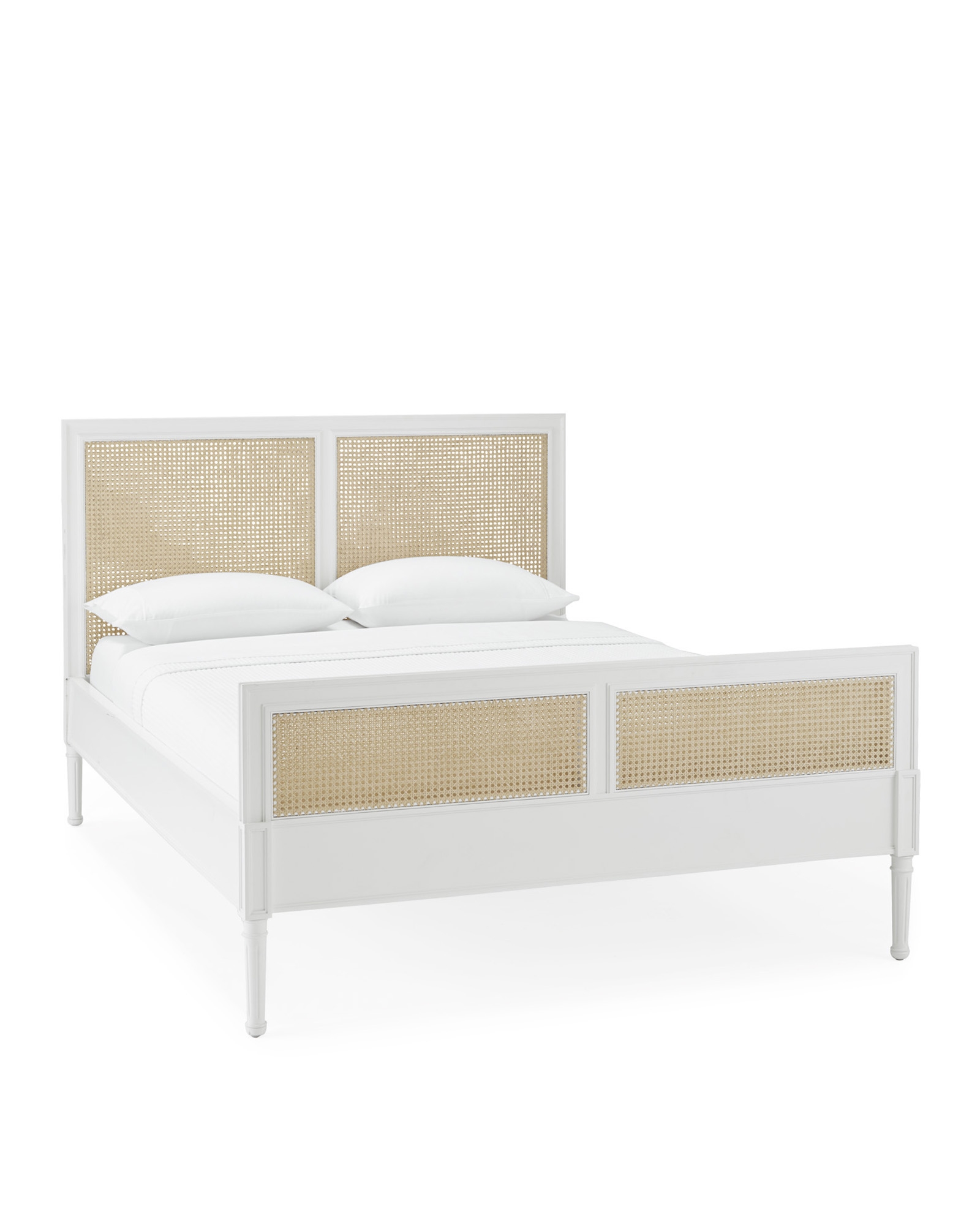 Harbour Cane Queen Bed - White - Image 0