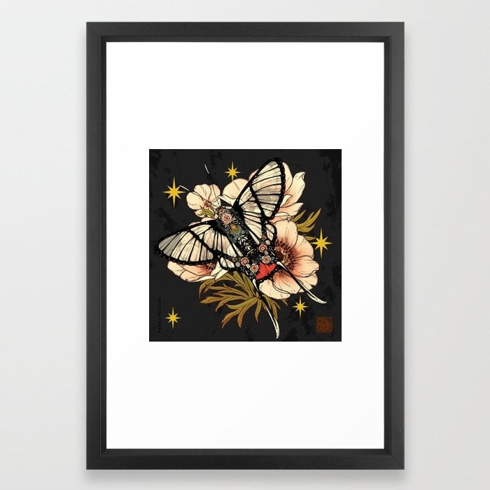 Andean Bee Butterfly Framed Art Print - Image 0