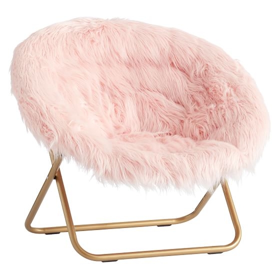 Ivory Himalayan Faux-Fur Hang-A-Round Chair - Image 0