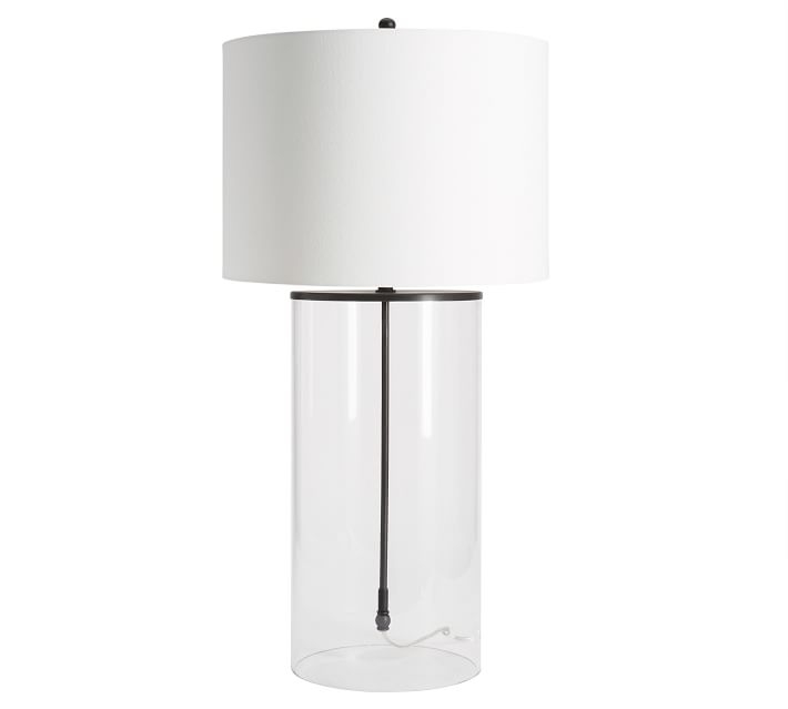 Aria 22.5" Tall Glass Table Lamp, Bronze - Image 0