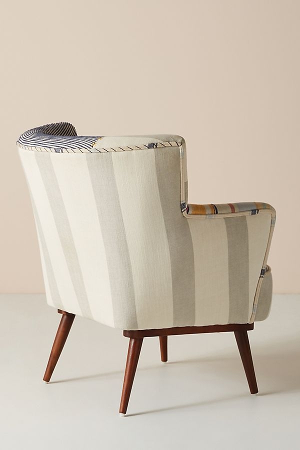 Striped Petite Accent Chair - Image 3