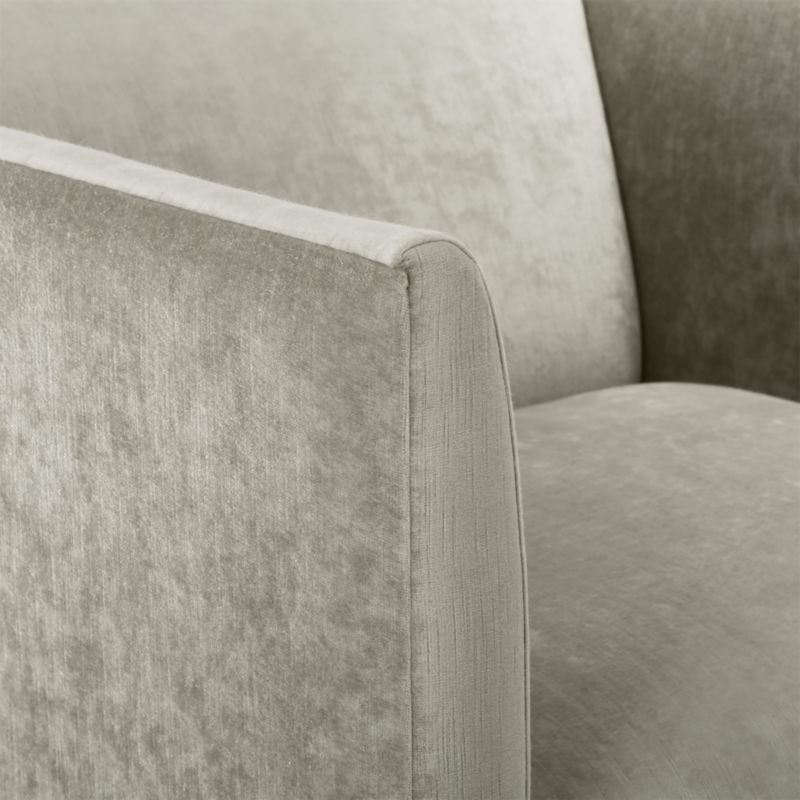 Marais Shadow Grey Velvet Armchair with Brass Legs - Image 6