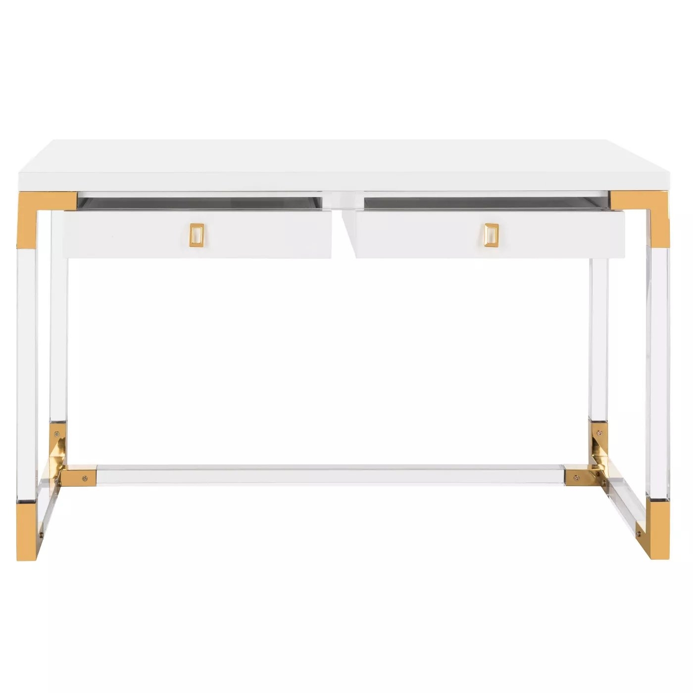 Dariela Acrylic Desk - White/Clear - Arlo Home - Image 0