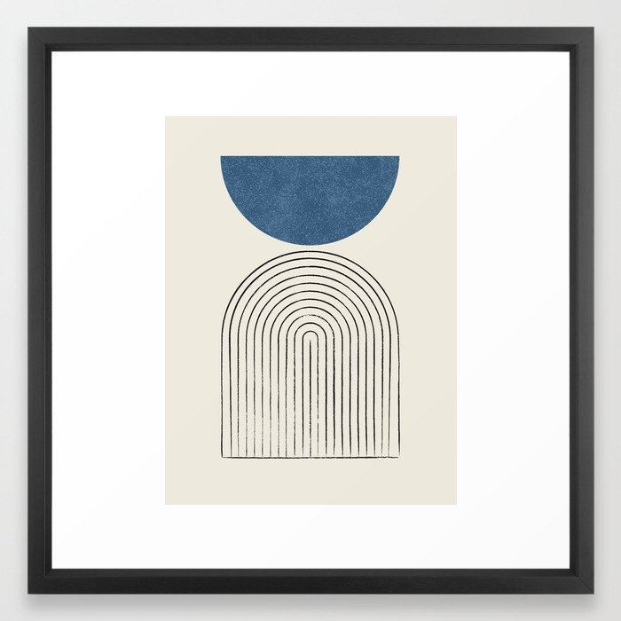 Arch Balance Blue Framed Art Print - Image 0