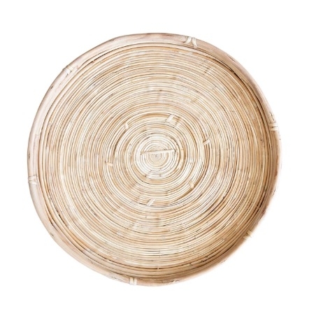 CANE RATTAN ROUND SMALL TRAY - Image 0