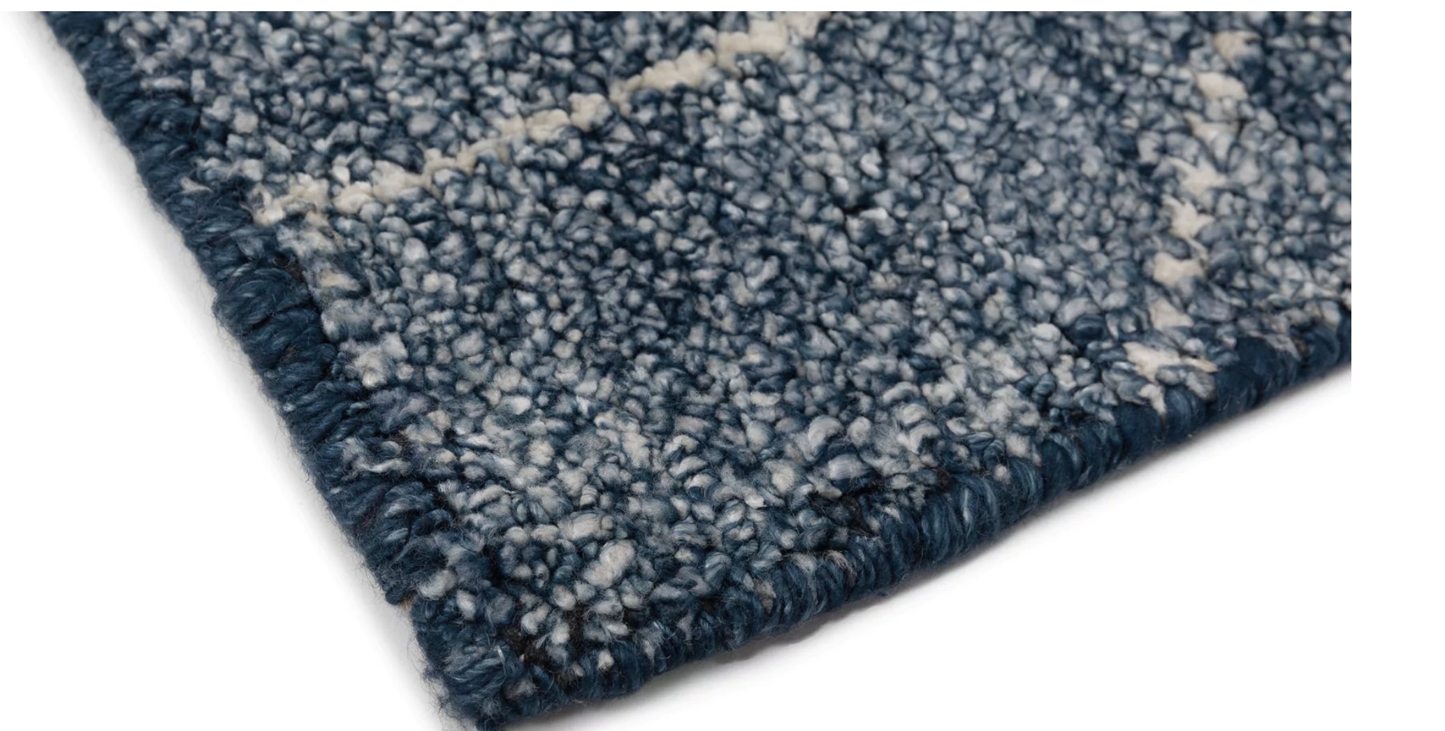 Parallel Wave Blue / White Rug 8 x 10 - Image 1