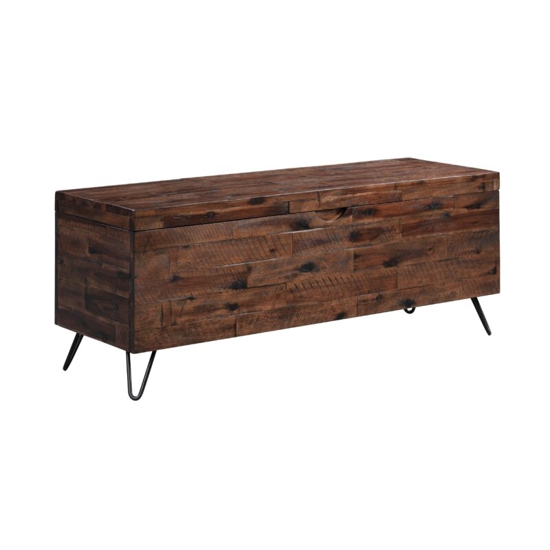 Sherry Wood Flip Top Storage Bench - Image 0