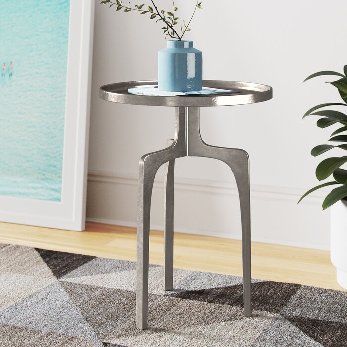 Natalie Tray Top Pedestal End Table - Image 0