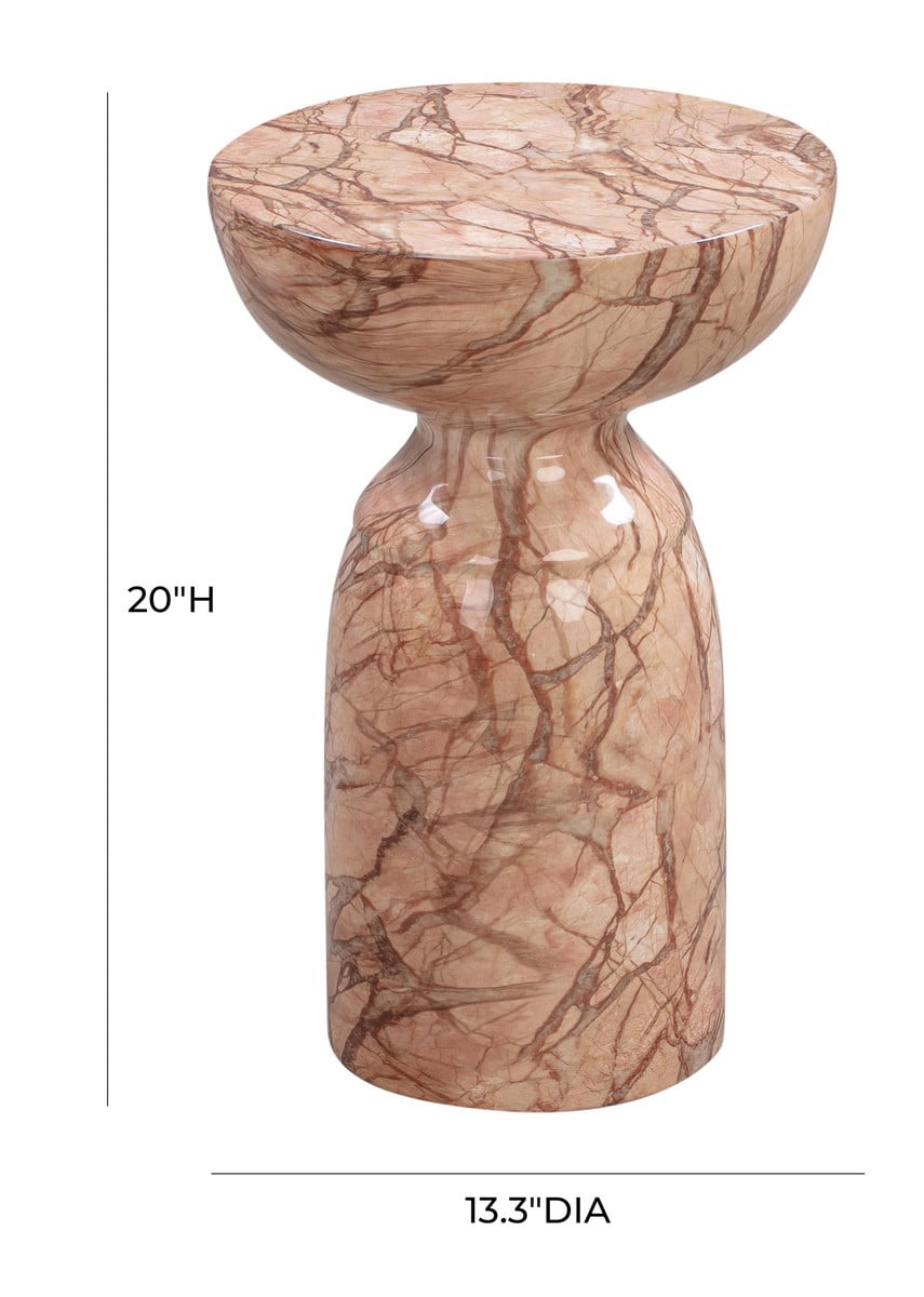 Rue Sunset Marble Side Table - Image 3