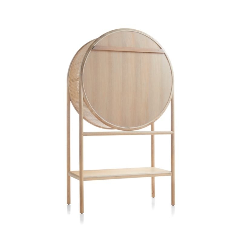 West Natural Cane Bar Cabinet - Image 3
