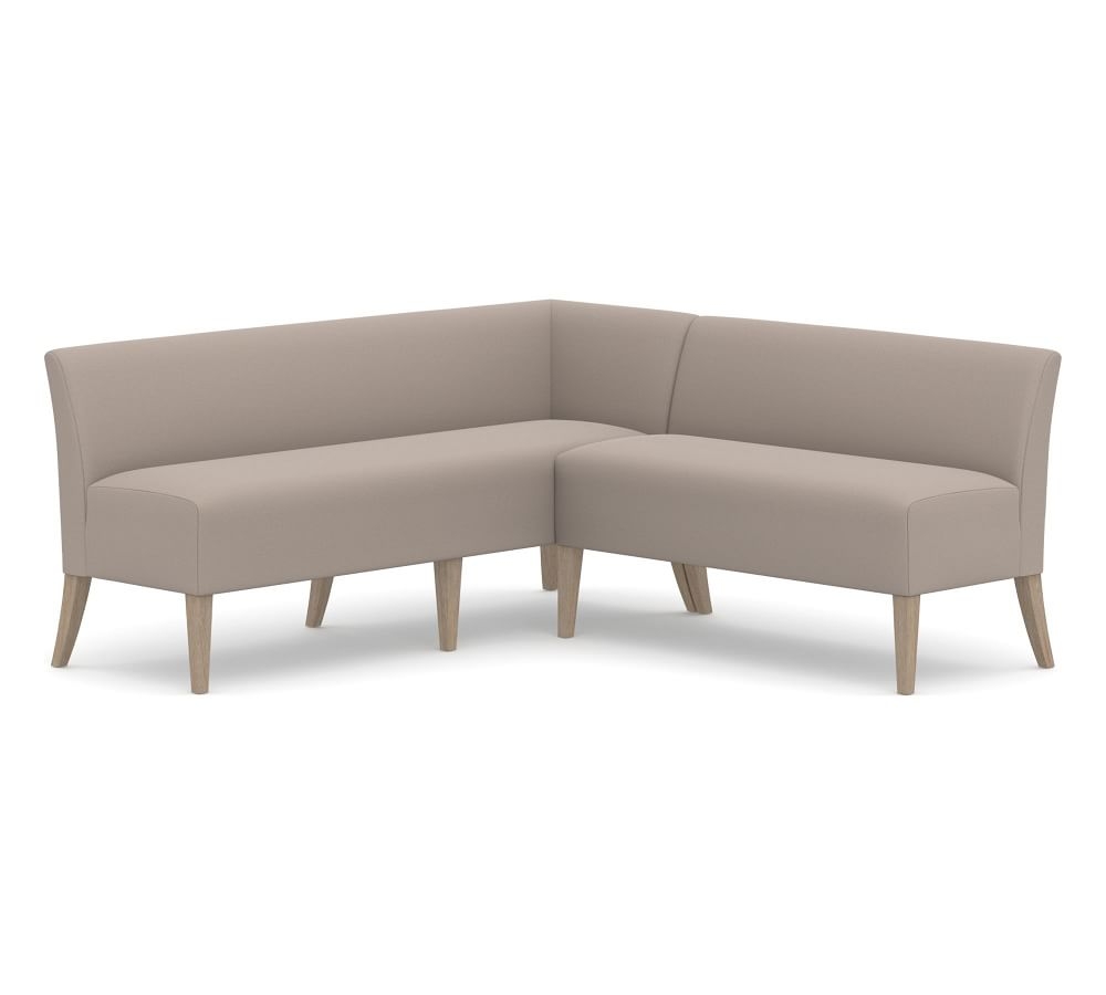 Modular Upholstered Banquette Set, Seadrift Leg, Performance Everydayvelvet(TM) Carbon - Image 1