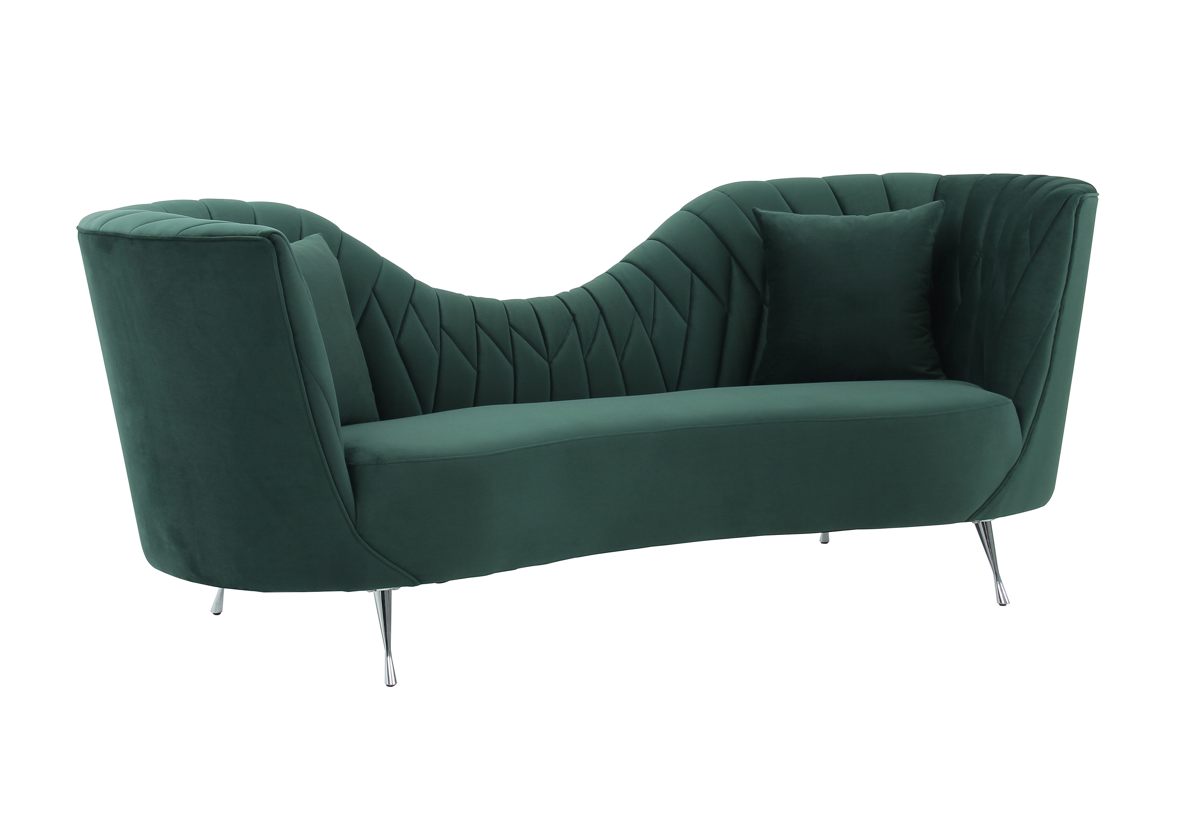 Eva Forest Green Velvet Sofa - Image 1