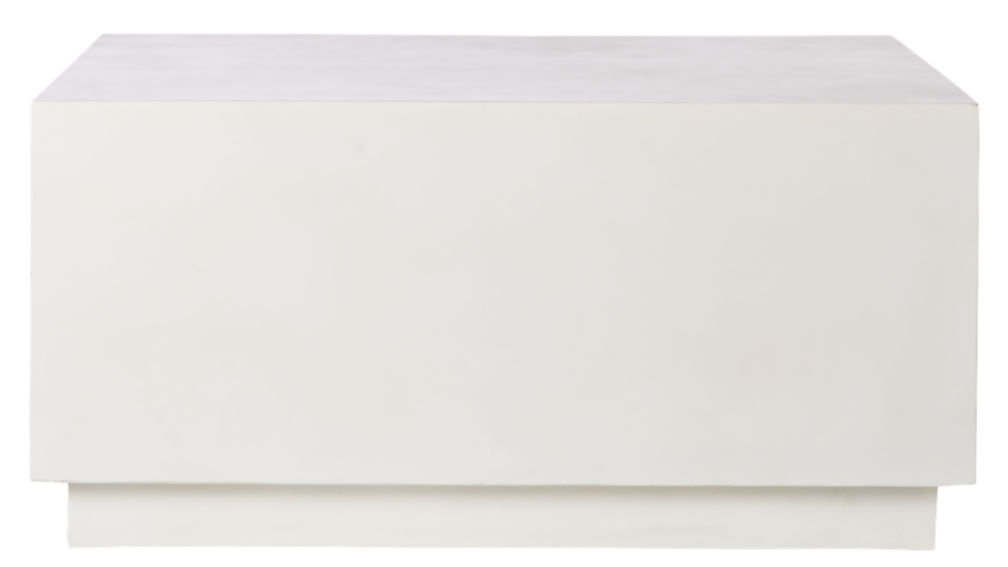 Matter Ivory Cement Square Coffee Table - Image 1
