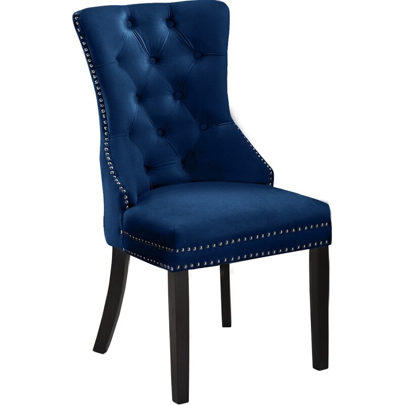 Stonefort Tufted Velvet Upholstered Dining Chair set of 2 - Image 1