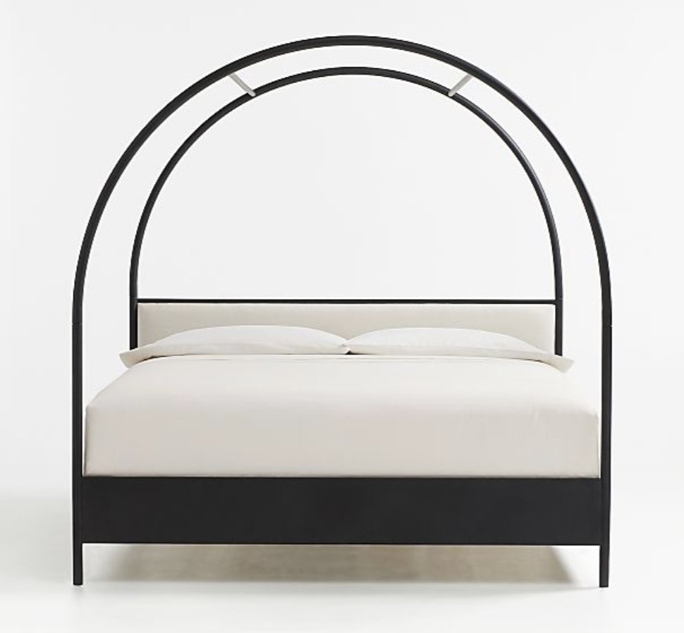 Canyon King Arched Canopy Bed with Upholstered Headboard - Image 0
