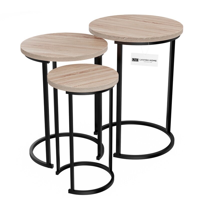 Caire Round Nesting Table Set-(Set of 3) - Image 0
