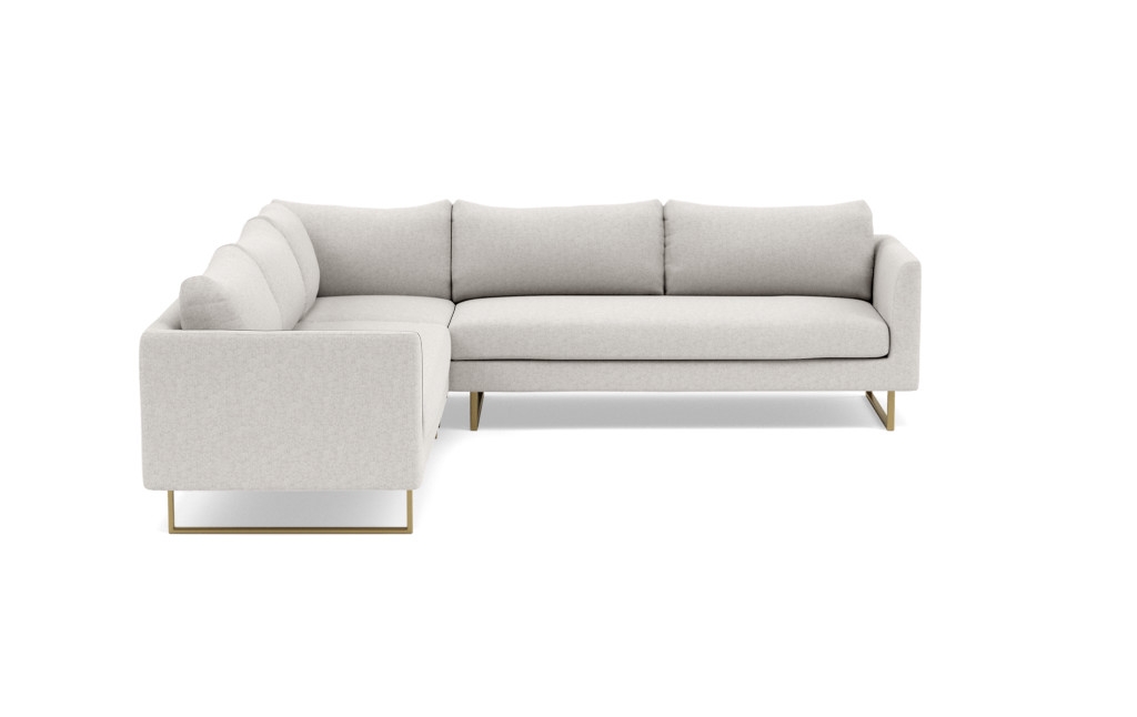 OWENS Corner Sectional Sofa//Matte Brass Square Outline//kid and pet friendly - Image 0
