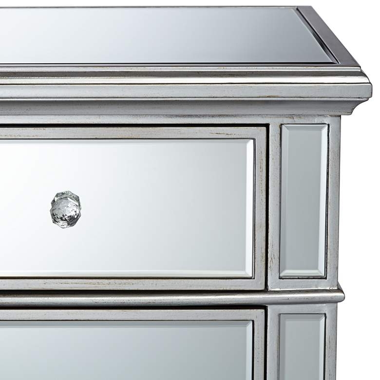 Josephine 42" Wide 3-Drawer Mirrored Accent Chest - Image 2