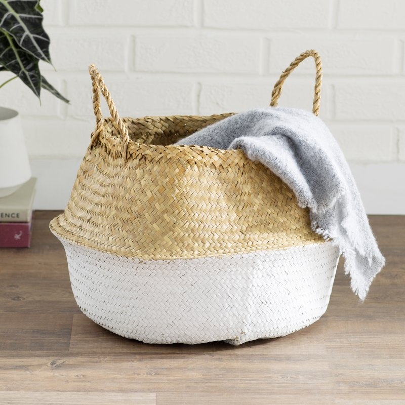 Seagrass Basket with Handles-natural - Image 1