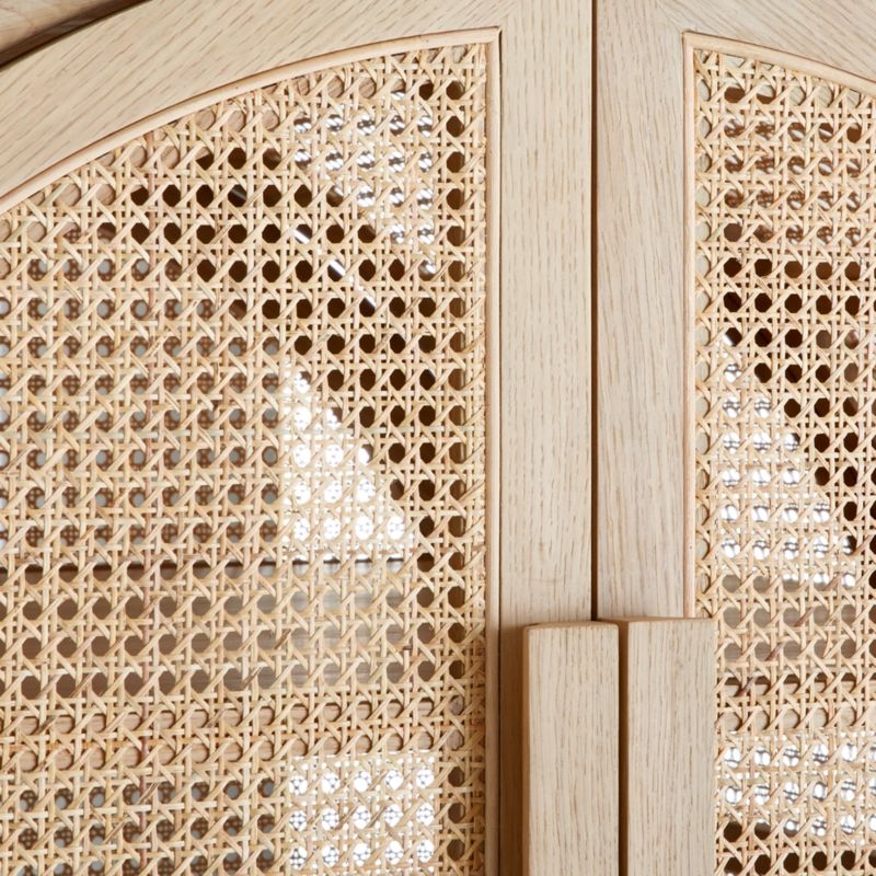 West Natural Cane Bar Cabinet - Image 6