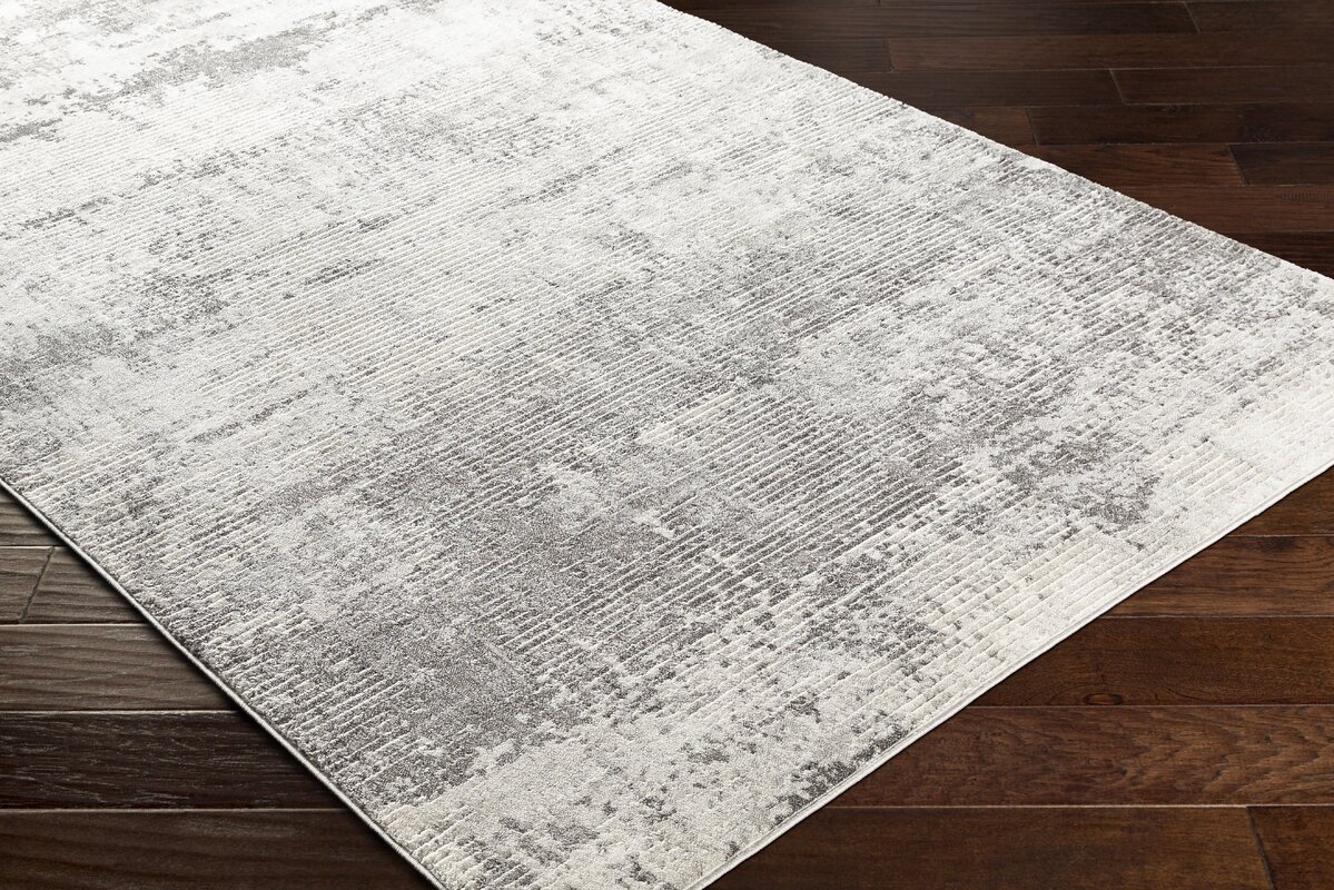 Adkins Abstract Charcoal/Taupe Area Rug - Image 1