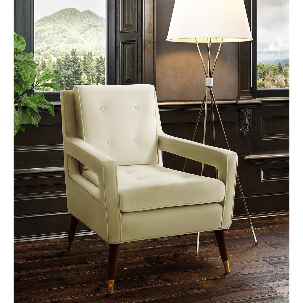 Taylor Cream Velvet Chair - Image 1