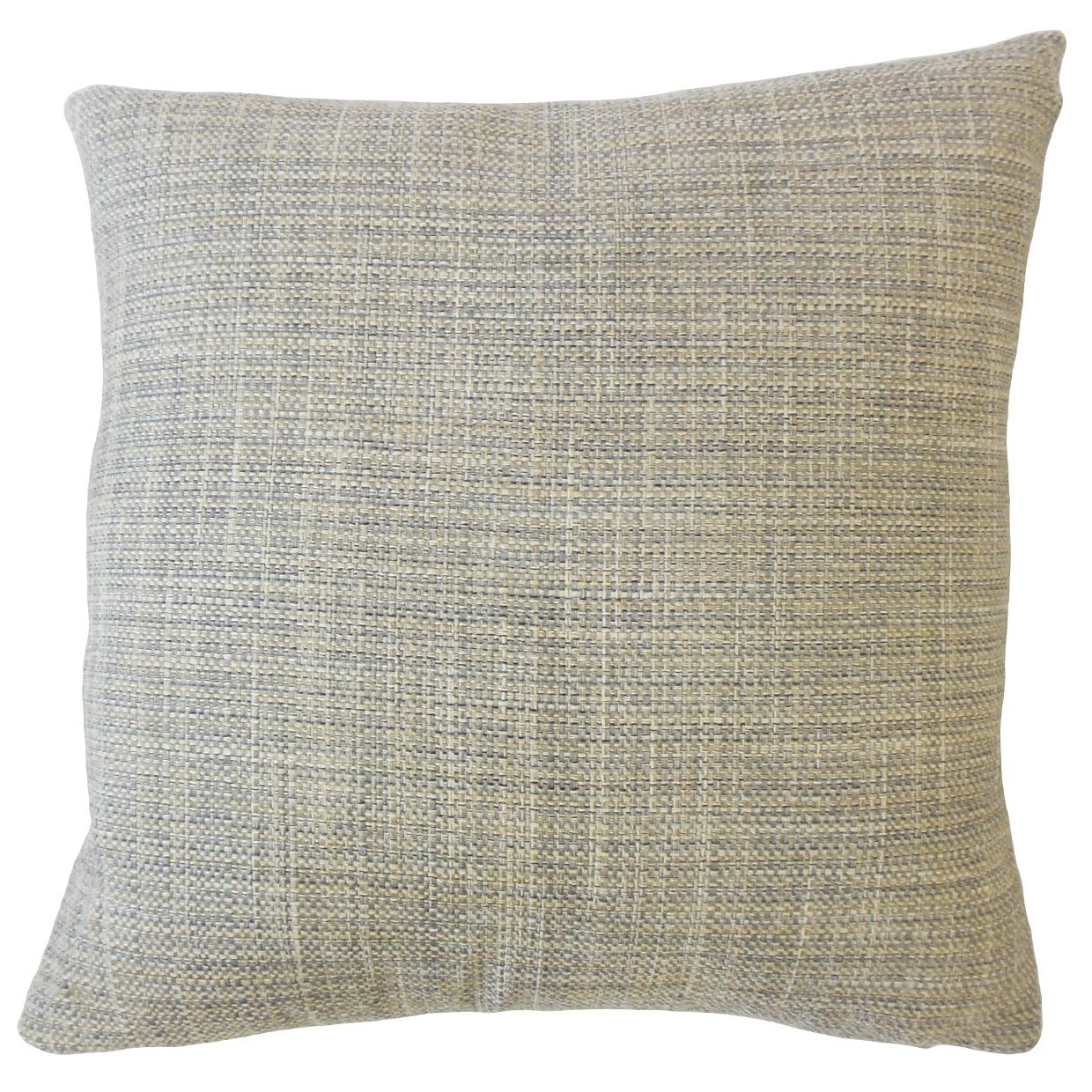 Textured Linen Pillow, Granite, 22" x 22" - Image 0