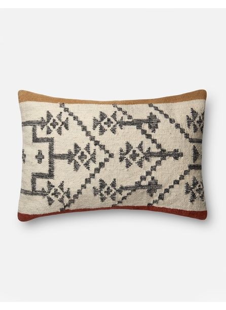 Solara Lumbar Pillow, Camel and Rust, ED Ellen DeGeneres Crafted by Loloi - Image 0
