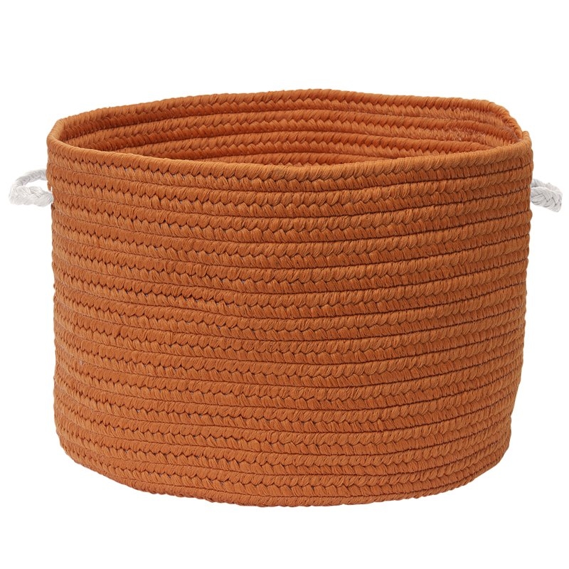 Colorful Braided Toy Polypropylene Basket - Orange - 20 x 20 - Image 0