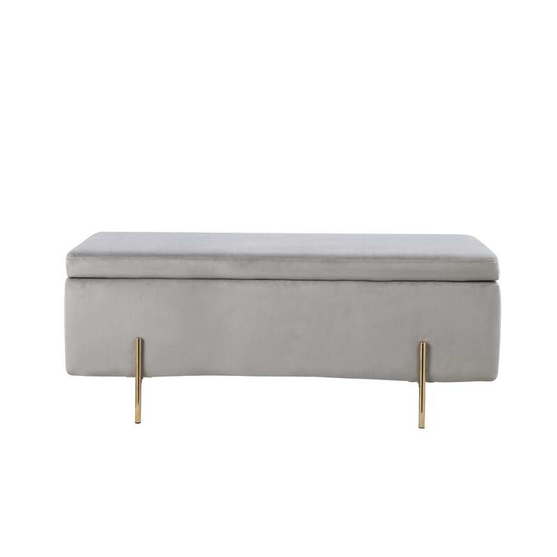 Upholstered Flip Top Storage Bench - Image 3