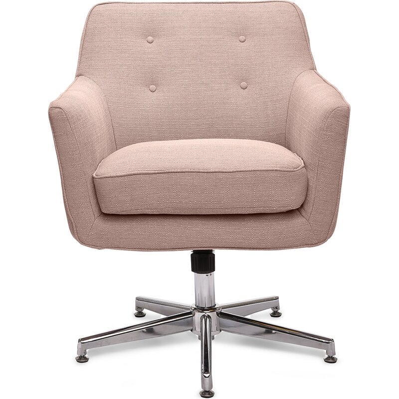Serta Ashland Mid-Back Desk Chair,  Blush Pink - Image 0