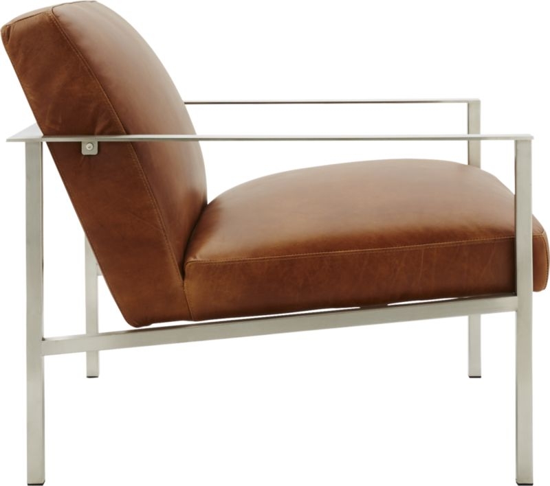 Cue Brown Leather Lounge Chair - Image 3