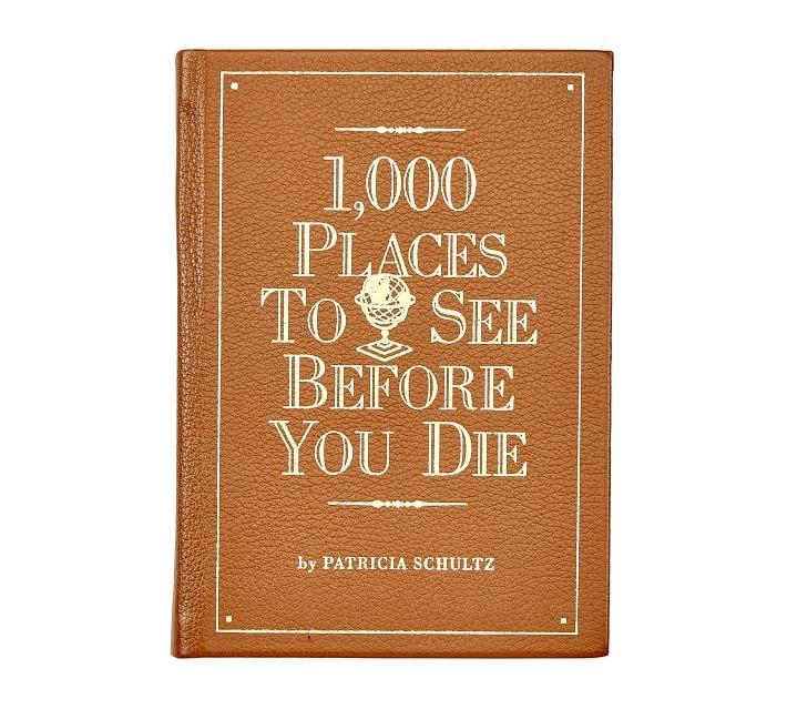 1000 Places To See Leather Book, Tan - Image 0