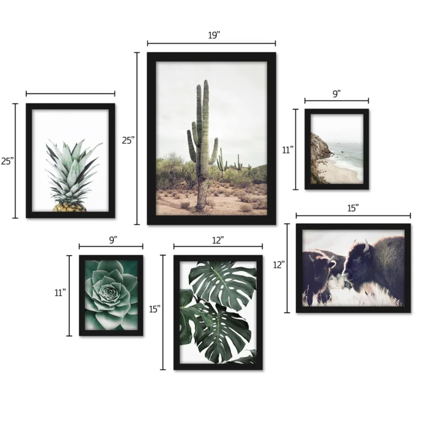 Southwest by Sisi and Seb - 6 Piece Picture Frame Photograph Print Set - Image 1